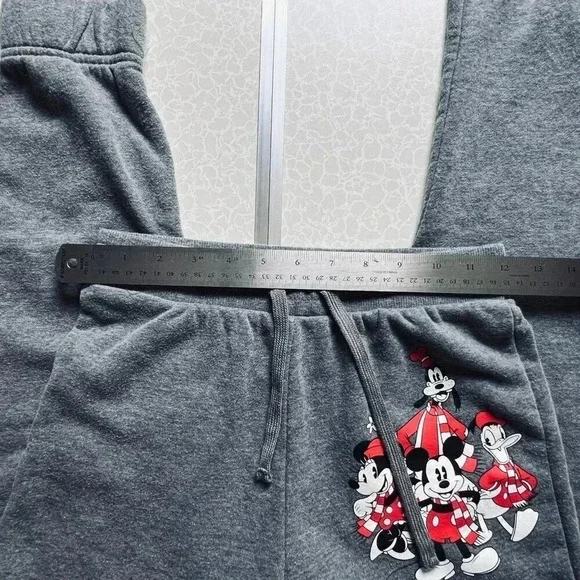 Micky Mouse Jogger Disney Kids Sweatpants Charcoal Cuffed Ankle Size XS - Picture 7 of 8